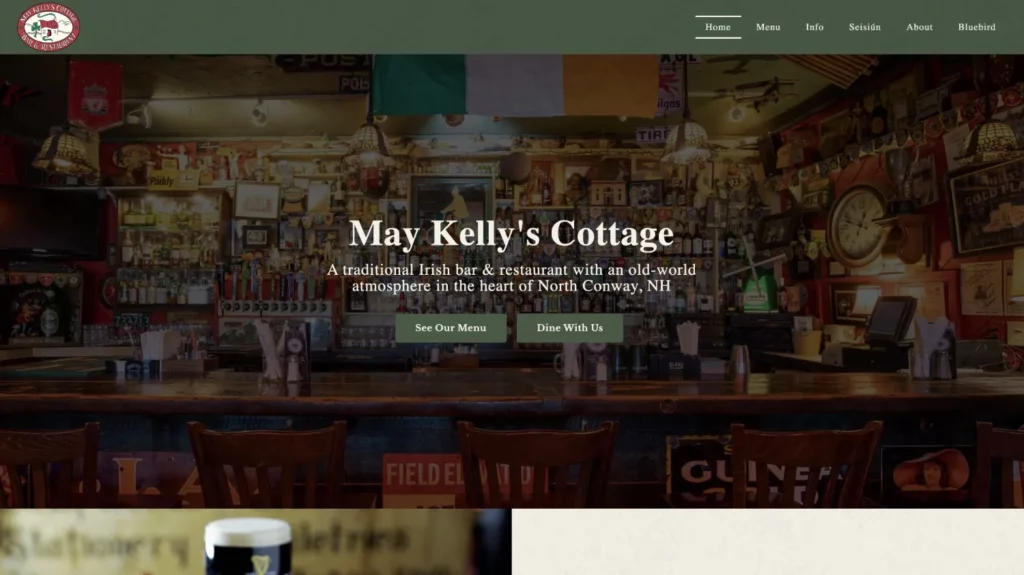 Two Pines Creative - Web Design NH, May Kelly's Cottage